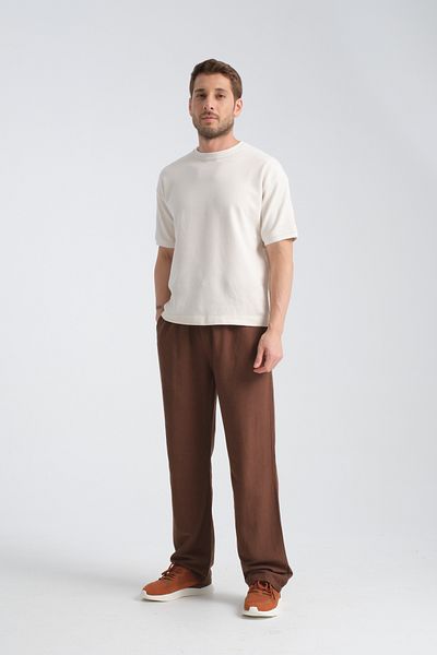 Redline Άνετο λινό ανδρικό παντελόνι - Saga Baggy Fit