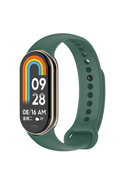 Fibaks Xiaomi Mi Band 8/9/10 Uyumlu Kordon Akıllı Bileklik Kordonu Klasik Renkli Silikon Kayış Bileklik