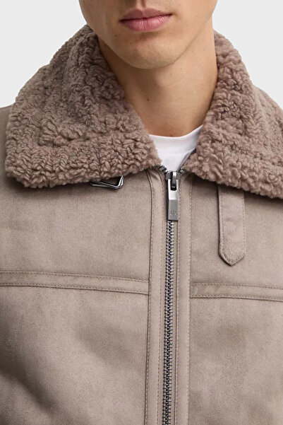 Armani Exchange Süet Logolu Regular Fit Mono Yaka Mont Erkek MONT 6DZB03 ZE1FZ 17AC
