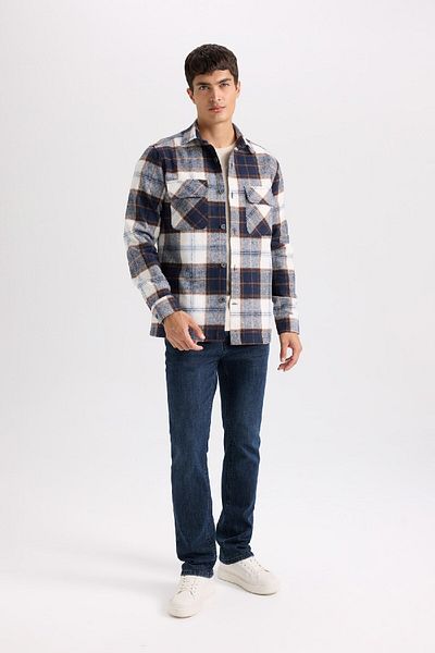 DeFacto Regular Fit Holzfäller-Langarmshirt Y9054AZ24WN
