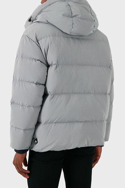 Emporio Armani معطف منتفخ للرجال - غطاء رأس قابل للإزالة، مقاس عادي، معطف مبطن بالصوف 6D1B83 1NVDZ 0