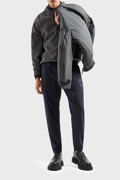 Armani Exchange Ανδρικό παντελόνι Jogger - Βαμβακερό, Λογότυπο, Κανονική Εφαρμογή, Κανονική Μέση, 6DZPJA ZJNKZ 15