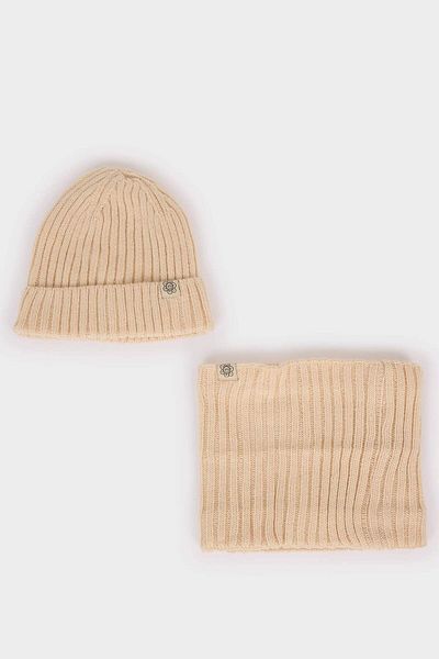 DeFacto Dfc - 2-Piece Neck Collar Beanie Set for Baby Girl