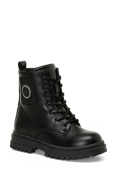 Polaris Black Girls Biker Boots