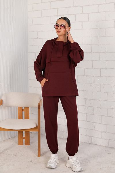 Melike Tatar Claret Red Modal Set 68-6072