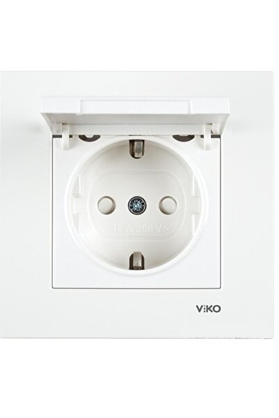VİKO Viko Karre Kapaklı Topraklı Priz Çerçeveli