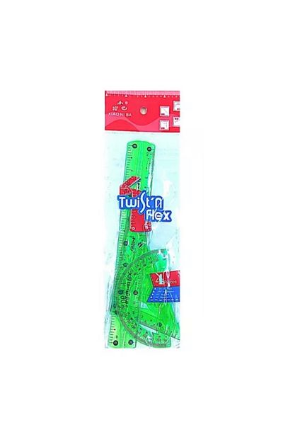 BGA Flex Flexible Unbreakable Ruler Set 4 Pieces Angle Finder 15cm
