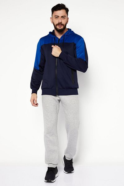 Cultura New York Men Sportswear Fit Long Sleeve Outdoor Sweatshirt, Navy Blue Combo