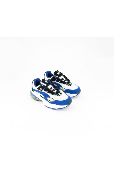 Puma Junior Boys Cell Venom Shoes, White And Blue