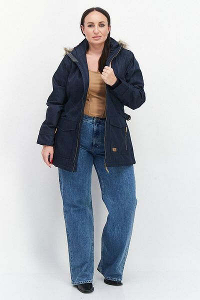 Trespass Women Brand Logo Hooded Anorak Jacket, Navy Blue
