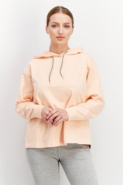 Puma Women Sportswear Fit Hooded Plain Sweater, Peach