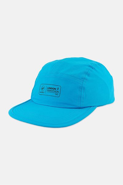 New Balance Women Graphic Print Push Lock Closure Cap, Blue