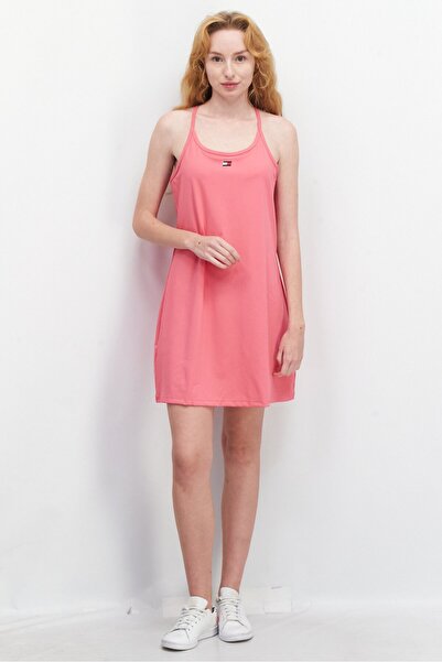 Tommy Hilfiger Sport Women Sportswear Fit Brand Logo Tank Mini Dress, Pink