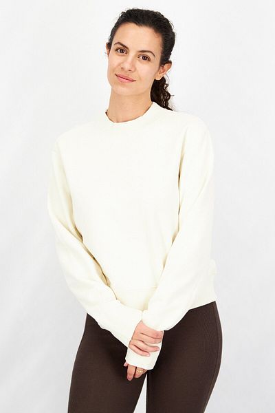 Puma Women Sportswear Fit Long Sleeve Training Sweatshirt, Beige