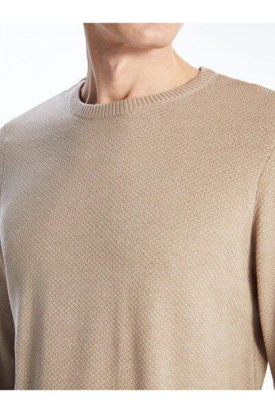 LC Waikiki Ανδρικό πλεκτό πουλόβερ με μακρυμάνικο λαιμόκοψη - W4g377z8