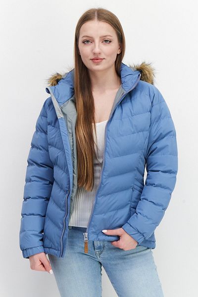 Trespass Women Hooded Plain Puffer Jacket, Blue