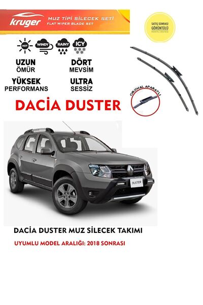 KRUGER Dacia Duster 2020 Model Silecek Silgeç Silgi Takımı Araca Özel