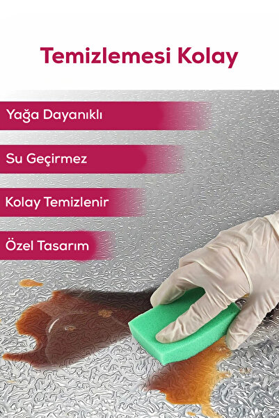 ALFAGİFT 5mtx60cm Kabartma Desenli Kendinden Yapışkanlı Folyo- Mutfak, Banyo, Tezgah, Duvar Kâğıdı