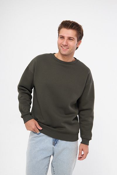Moda Işık Φούτερ Khaki Unisex - Crew Neck, Hoodie, 100% βαμβάκι