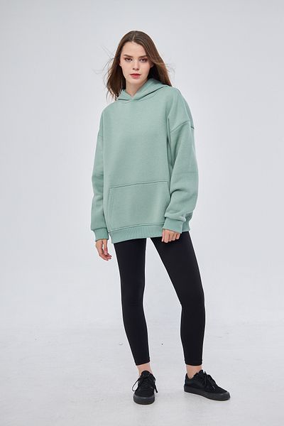 Moda Işık Hanorac de bază unisex Water Green - Hanorac 100% bumbac