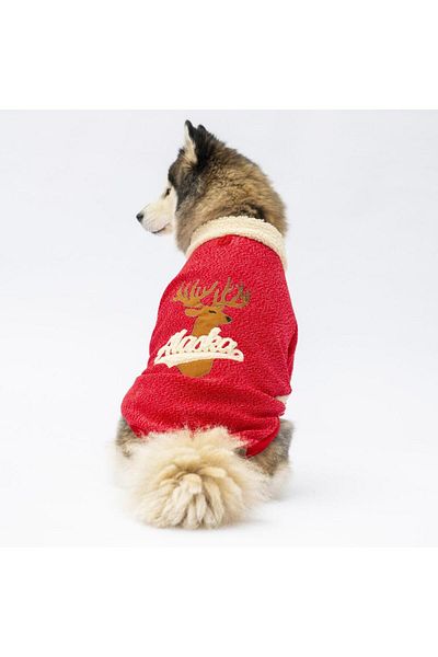 Pawstar Red Alaska Large Breed Dog Sweat-Dog Apparel