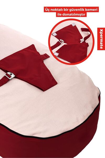 St Morritz Bebek Reflü Yatağı , Fasulye Yatak ,bebek Yatağı Fermuarlı Bebek Yatak Yıkanabilir Kılıf Pembe