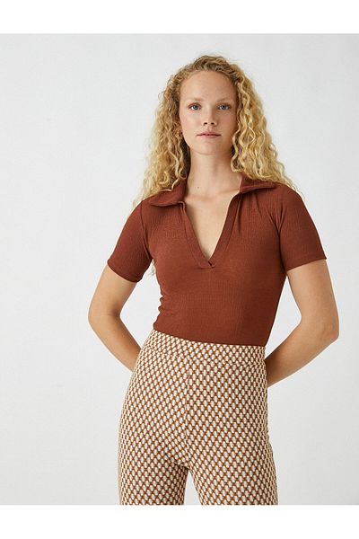 Koton Polo Neck T-Shirt Short Sleeve