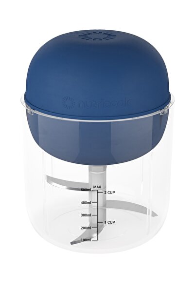 Nutricook Choppi Şarjlı ve Kablosuz Doğrayıcı 500ml Kapasiteli 2 Modlu Paslanmaz Çelik Bıçak