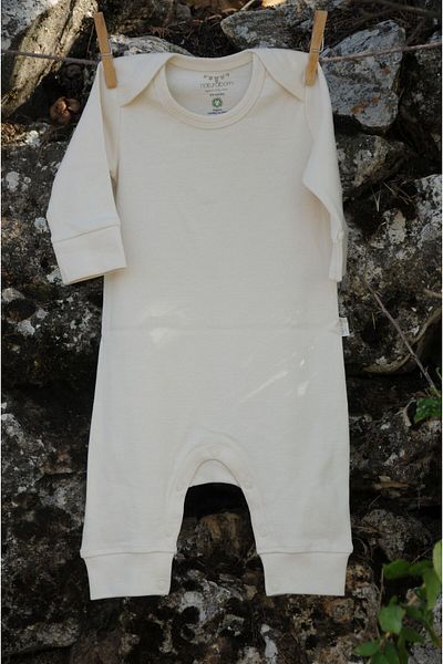 Naturaborn Gots Organic Certified Long Sleeve Cuffed Jumpsuit Without Booties