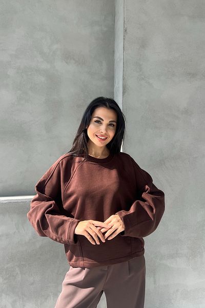Seda Yalçın Atelier Brown Oversize Stitching Detail Sweatshirt