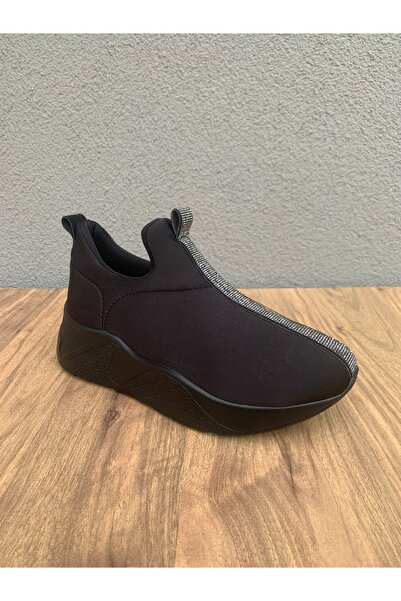 Beety Dalgıç Kumaş Üstü Taşlı Dolgu Taban Günlük Ayakkabı