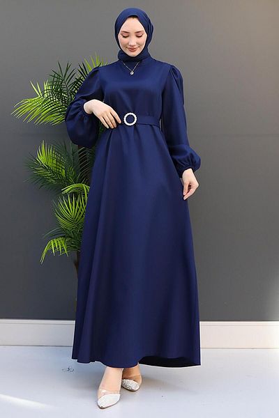 GİYZAMİLA Φόρεμα Navy Blue Feyza Hijab