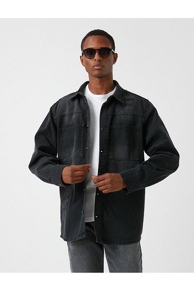 Koton Denim Shirt Jacket