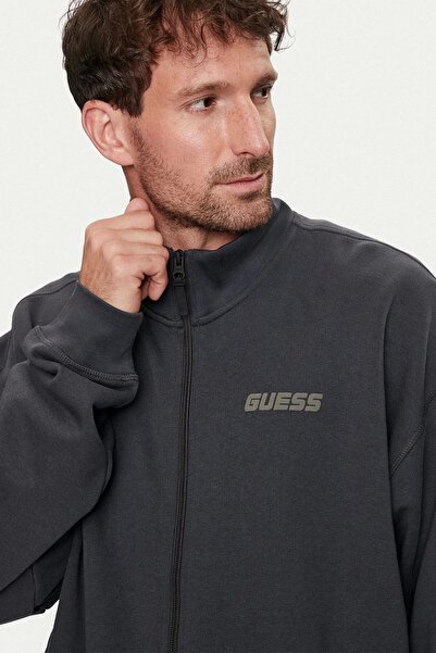 Guess EMIS FULL ZIP SWATSH Erkek Siyah Ceket Z4YQ01KAIJ1-A91E