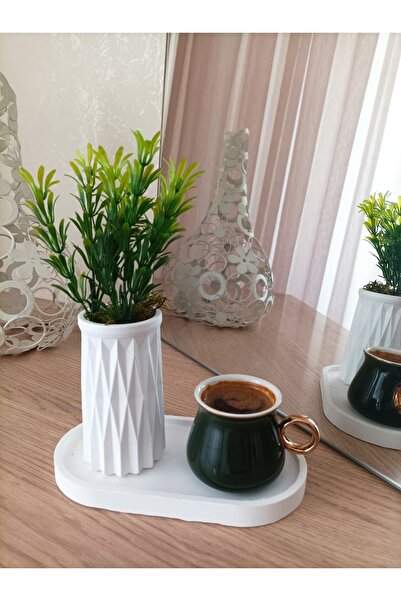 aksenbirstore Mini Patterned Container Bowl Single and Oval Plate - with Arti...