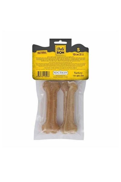 Delibon Natural Leather Press Bone Dog - 12 Cm, Pack of 2