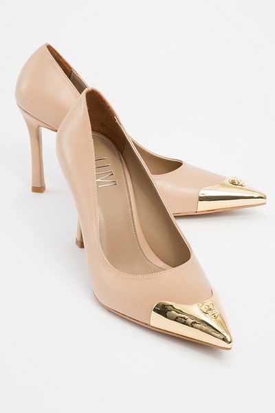 LuviShoes PRUVA Beige Skin Damen-Schuhe mit hohen Absätzen
