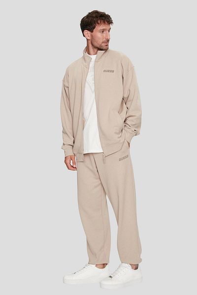 Guess Emis Full Zip Swatsh Men's Beige Jacket Z4Yq01Kaıj1-G1Ca