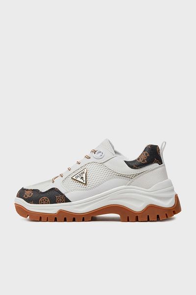 Guess Zaylin2 Logo Thick Sole Sneaker Shoes FLJZY2FAL12WHIBR SHOES FLJZY2 FAL12 WHIB