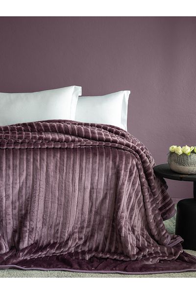 BED LİNE Bedline Gentle Blanket Damson 200*220 cm