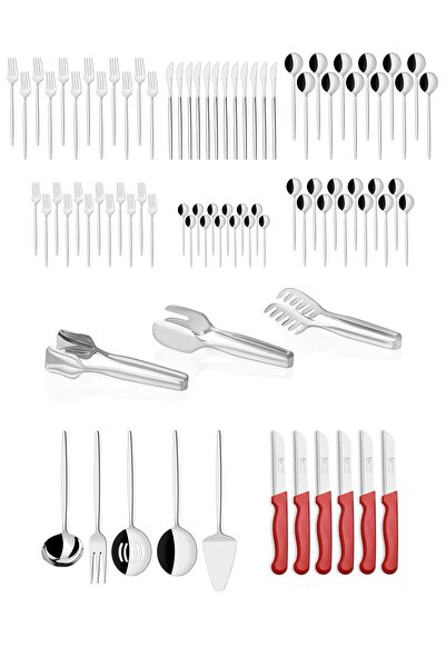 onon Sofrada Moda طقم أدوات مائدة أريس لـ 12 شخصًا مكون من 86 قطعة