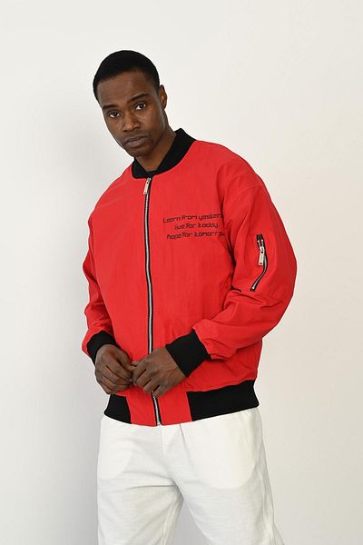 Rocqerx R-2447 Sleeve Zipper Detailed Lined Parachute Jacket
