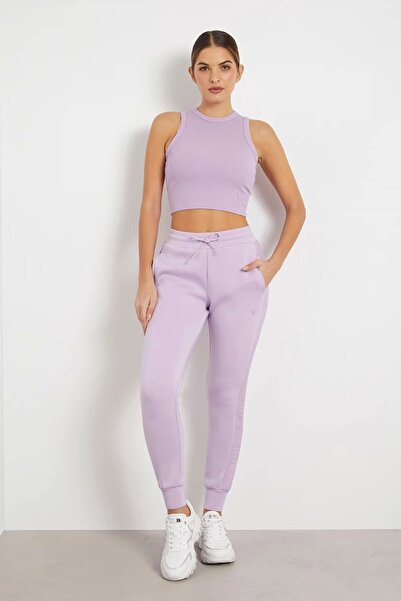Guess EDIE TANK TOP Kadın Mor Crop V3GP19K8RT2-G4G8
