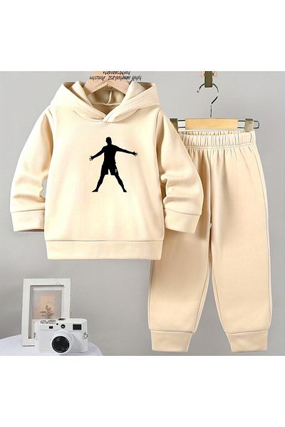 BENROMA Set de trening pentru copii supradimensionat unisex cu imprimeu fotbalist numărul 7