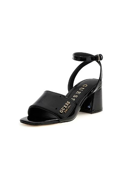 Guess Women's Logo Detailed Metal Buckle Adjustable Black Classic Heeled Shoes FLJGAB PAT03-BLACK