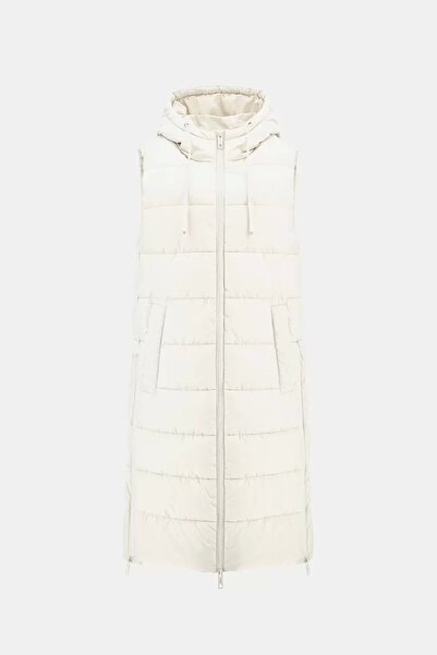 Guess BREANA SLEEVELESS PU Kadın Beyaz Yelek V4RL01WFYE2-G015