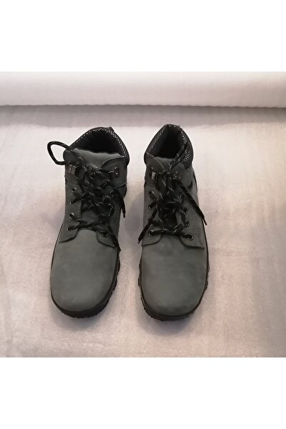 Butik Tülin Erkek hakiki deri nubuk soluk mavi kaymaz tırtıklı sert kalın kau...