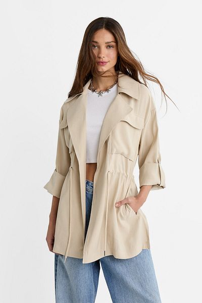 Stradivarius Short loose trench coat
