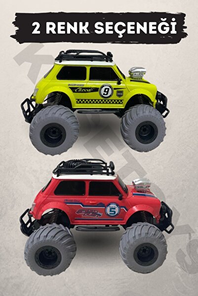 kosetoys Uzaktan Kumandalı Araba RC Klasik Nostalji Işıklı Full Fonksiyon 2.4 Ghz Şarjlı 1:18 Offroad Teker