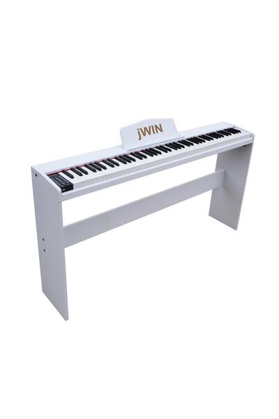JWIN SDP-88 Tuş Hassasiyetli 88 Tuşlu Dijital Piyano - Beyaz